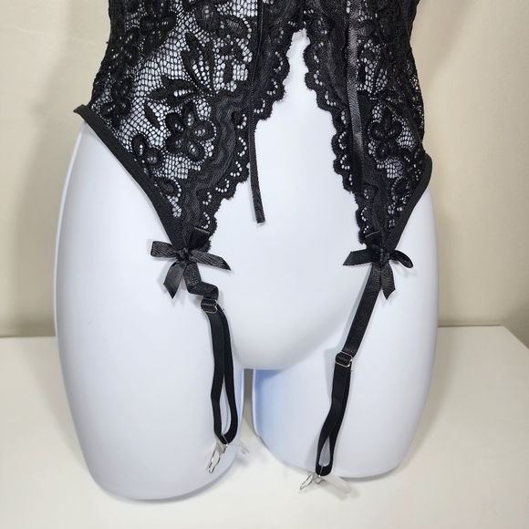 BNWOT Gorgeous black Underwired bodysuit top Lingerie size S teddy Babydoll - Picture 7 of 9